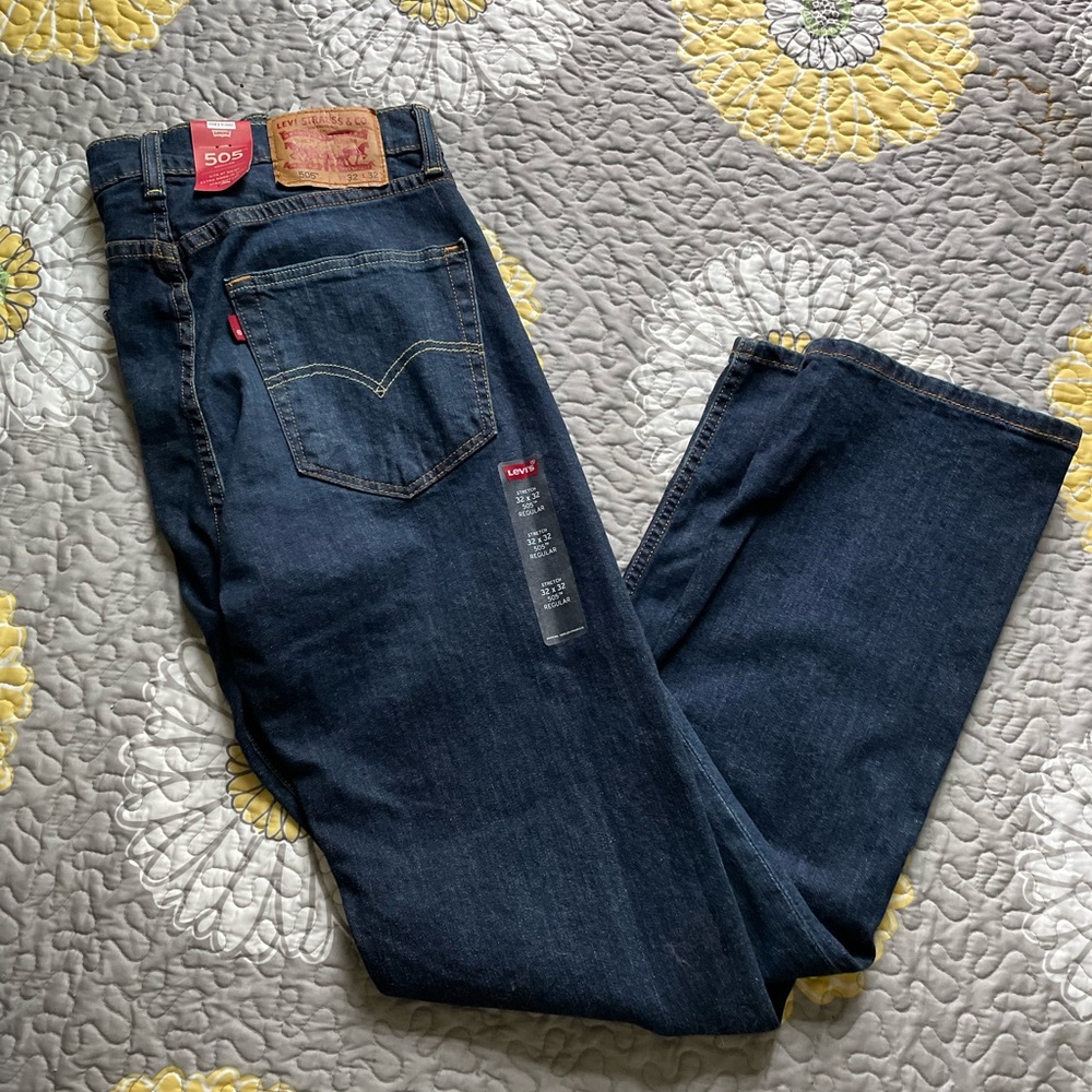 Levi’s 505 Regular Mens Blue Jeans NWT